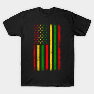 Black History Flag, American Flag T-Shirt